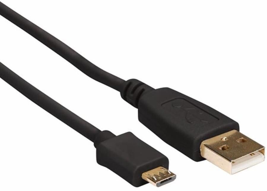 Velleman USB 2.0 A-PLUG NAAR MICRO-USB PLUG KOPER BASIS 0.75 m VERGULD M-M