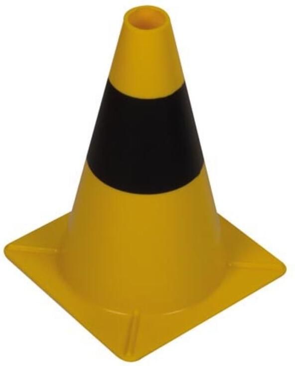 Velleman Afzetkegel pylon voor het tijdelijk afbakenen van zones zwart geel recreatief gebruik 30 cm