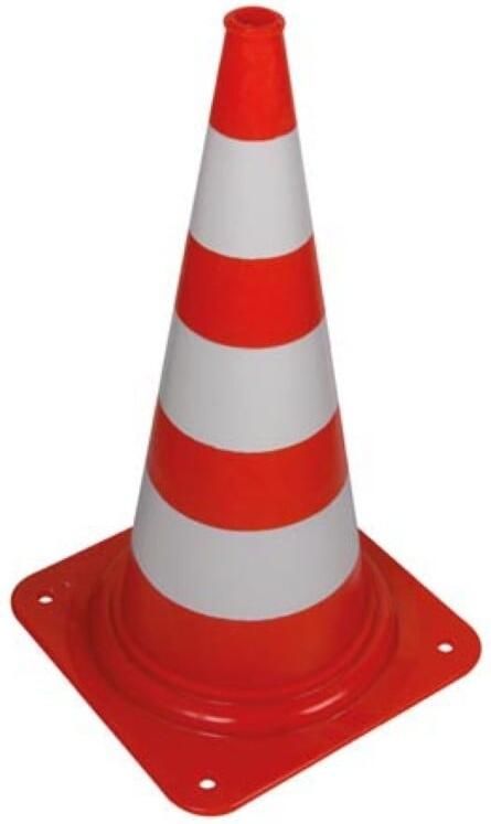 Velleman Afzetkegel pylon voor het tijdelijk afbakenen van zones rood wit recreatief gebruik 75 cm
