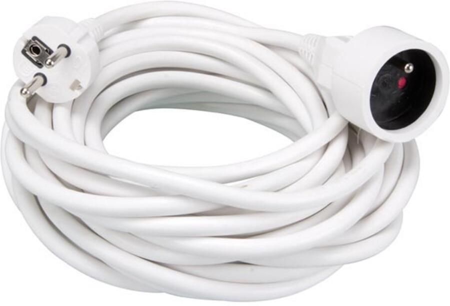 Velleman VERLENGKABEL 10 m WIT- 3G1.5 PENAARDE