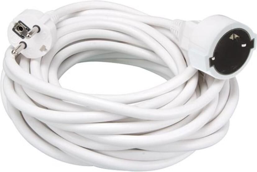 Velleman VERLENGKABEL 10 m WIT 3G1.5 RANDAARDE