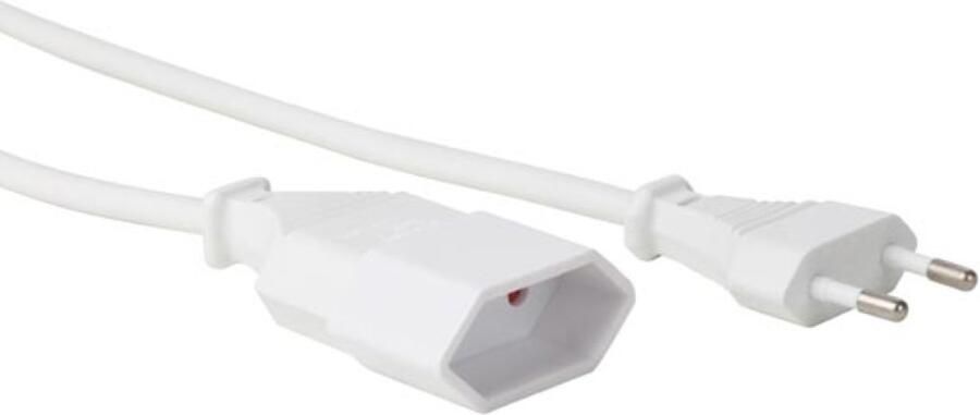 Velleman VERLENGKABEL 1.8 m WIT 2G0.75 CEE 7 16"EUROSTEKKER"+ C7