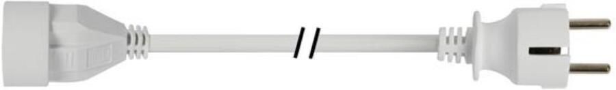 Velleman VERLENGKABEL 3 m WIT 3G1.5 RANDAARDE