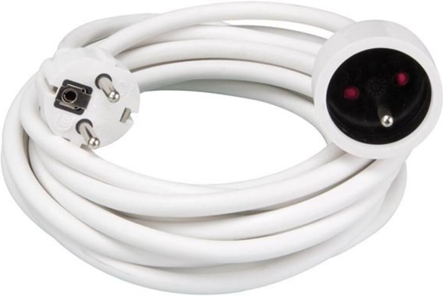 Velleman VERLENGKABEL 5 m WIT 3G1.5 PENAARDE