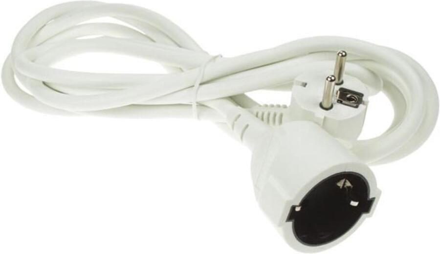 Velleman VERLENGKABEL 5 m WIT 3G1.5 RANDAARDE