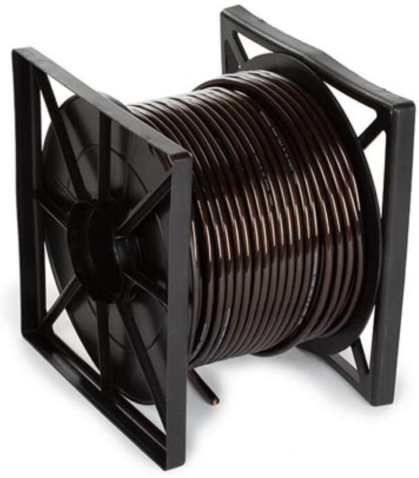 Velleman VOEDINGSKABEL TRANSPARANT ZWART 100 m