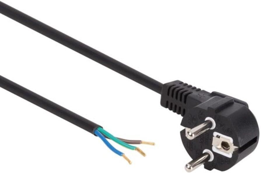Velleman VOEDINGSKABEL ZWART CEE 7 7 90 + UITEINDEN L=1.5 m H05VV-F 3G0.75 mm²