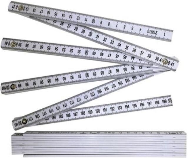 Duurzame vouwmeter duimstok van glasvezel precisie meetinstrument en handig meetgereedschap 2 m