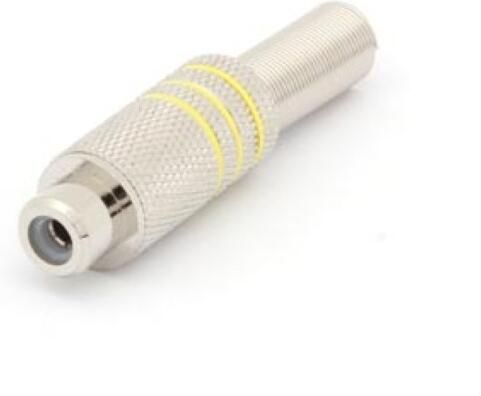 Velleman VROUWELIJK RCA PLUG VERNIKKELD GEEL