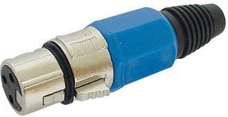 Velleman VROUWELIJKE 3P XLR PLUG VERNIKKELD BLAUW - Foto 2