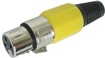 Velleman VROUWELIJKE 3P XLR PLUG VERNIKKELD GEEL - Foto 2