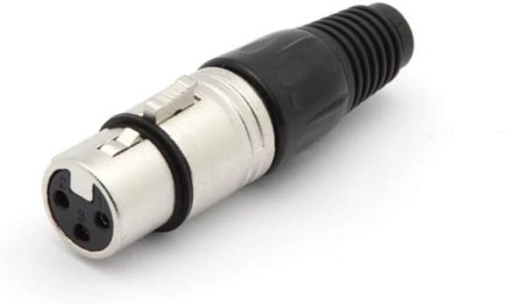 Velleman VROUWELIJKE 3P XLR PLUG VERNIKKELD