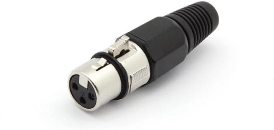 Velleman VROUWELIJKE 3P XLR PLUG VERNIKKELD ZWART