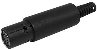 Velleman VROUWELIJKE 4P MINI-DIN PLUG ZWART - Foto 2