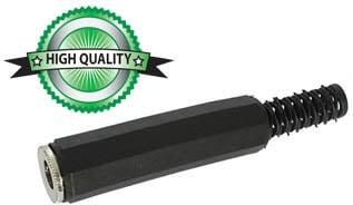 Velleman VROUWELIJKE 6.35mm MONO JACK MET PLASTIC HULS VERNIKKELD ZWART - Foto 2