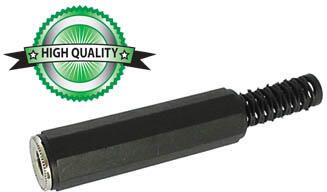 Velleman VROUWELIJKE 6.35mm STEREO JACK MET PLASTIC HULS VERNIKKELD ZWART - Foto 2