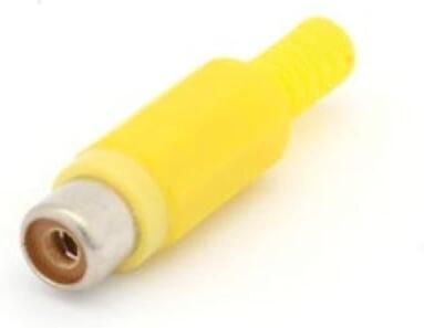 Velleman VROUWELIJKE RCA PLUG GEEL