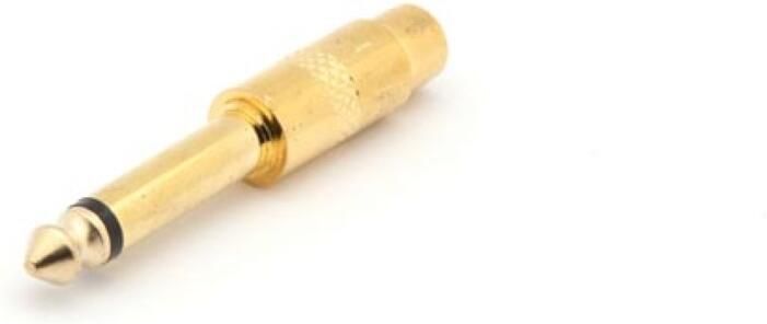 Velleman VROUWELIJKE RCA PLUG NAAR MANNELIJKE 6.35mm MONO JACK VERGULD