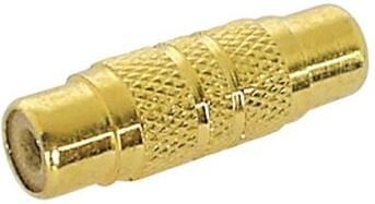 Velleman VROUWELIJKE RCA PLUG NAAR VROUWELIJKE RCA PLUG VERGULD - Foto 2