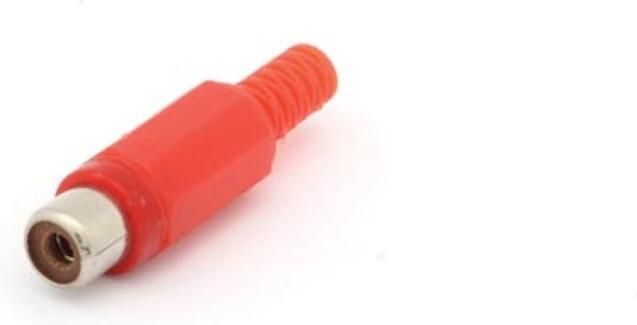 Velleman VROUWELIJKE RCA PLUG ROOD