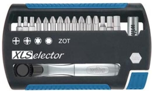 Velleman Wiha Bitset XLSelector Standard 25 mm assorti 17-delig met bitratel vorm C 6 3 (1 4") (36951)