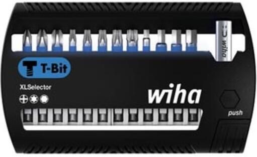 Velleman Wiha Bitset XLSelector T-bit 50 mm Phillips TORX zeskant 13-delig 1 4"(41831)