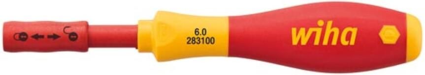 Velleman Wiha Schroevendraaier met bithouder SoftFinish electric slimVario voor slimBits (34577) 6 mm x 50 mm