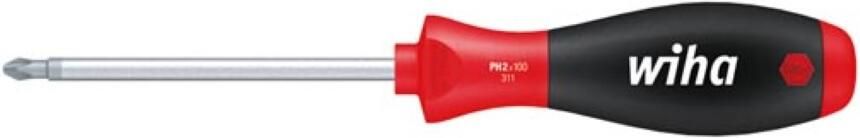 Velleman Wiha Schroevendraaier SoftFinish Phillips met ronde schacht (00757) PH1 x 200 mm