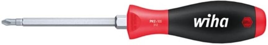 Velleman Wiha Schroevendraaier SoftFinish Phillips met zeskantschacht en zeskantaanzet (00764) PH1 x 80 mm