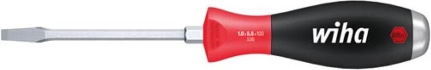 Velleman Wiha Schroevendraaier SoftFinish Sleufkop met doorgaande zeskantschacht en massieve stalen kap (03228) 8 0 mm x 150 mm