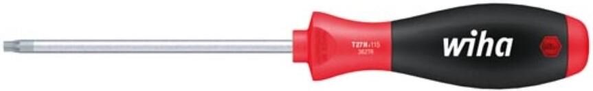 Velleman Wiha Schroevendraaier SoftFinish TORX  Tamper Resistant (met boring) met ronde schacht (03108) T9H x 60 mm