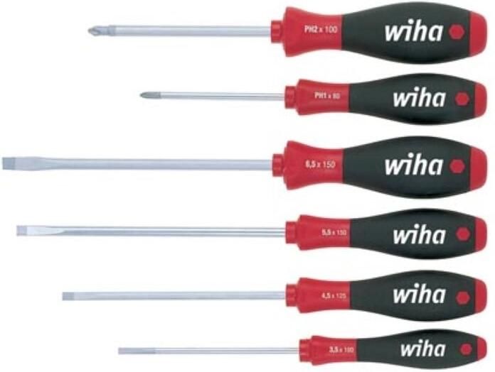 Velleman Wiha Schroevendraaierset SoftFinish sleufkop Pozidriv 6-delig (07153)