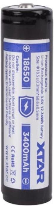 Velleman XTAR OPLAADBARE LITHIUM-ION BATTERIJ 3.6 V 3400 mAh 18650