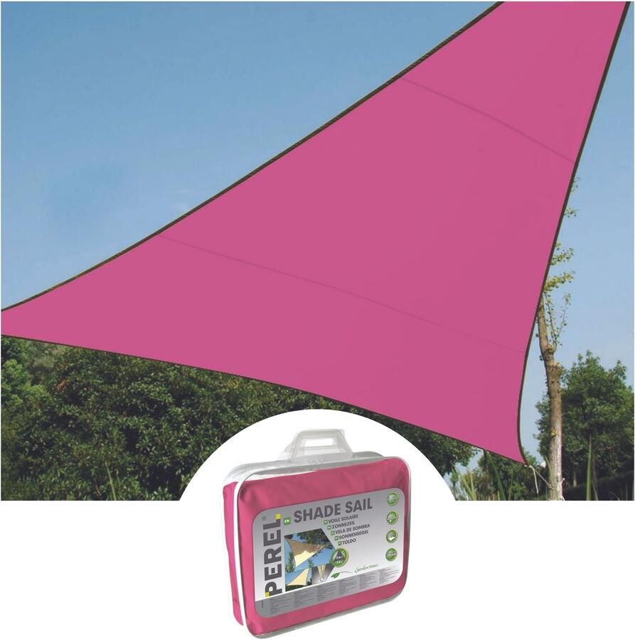 Velleman ZONNEZEIL DRIEHOEK 3.6 x 3.6 x 3.6 m KLEUR: FUCHSIA