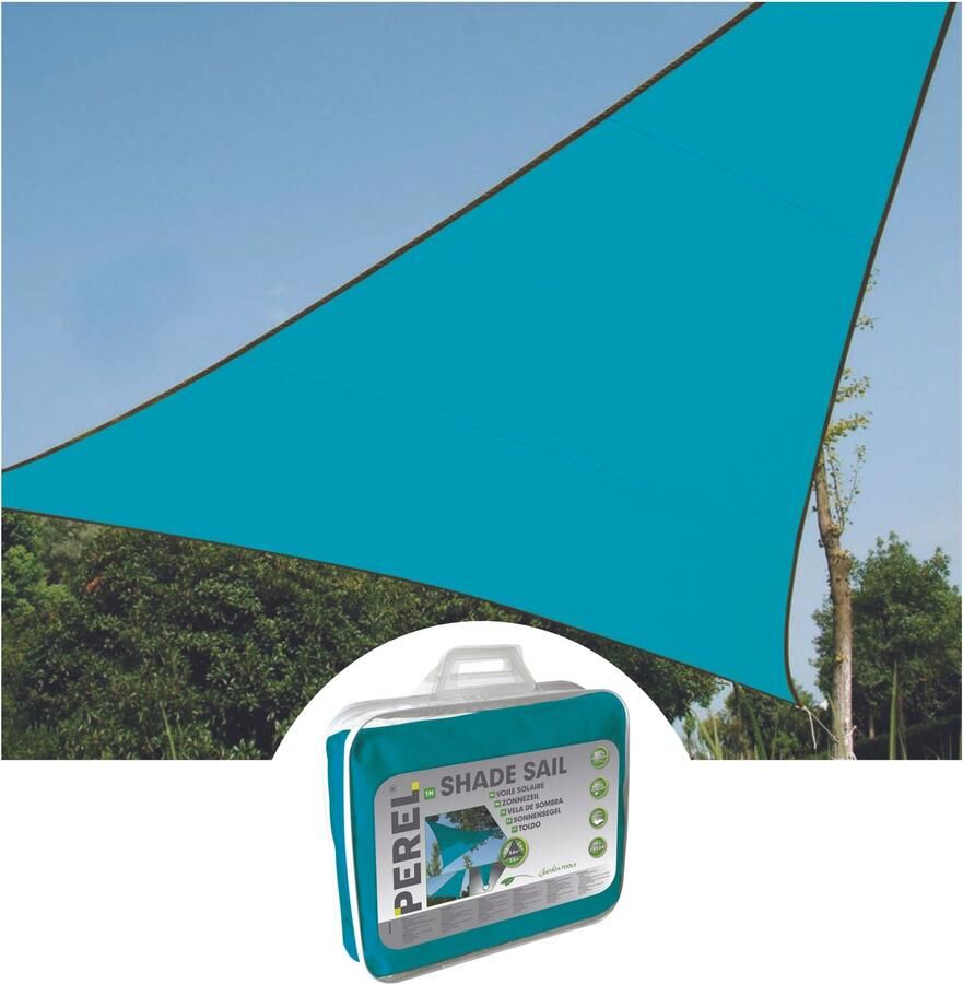 Velleman ZONNEZEIL DRIEHOEK 3.6 x 3.6 x 3.6 m KLEUR: HEMELSBLAUW