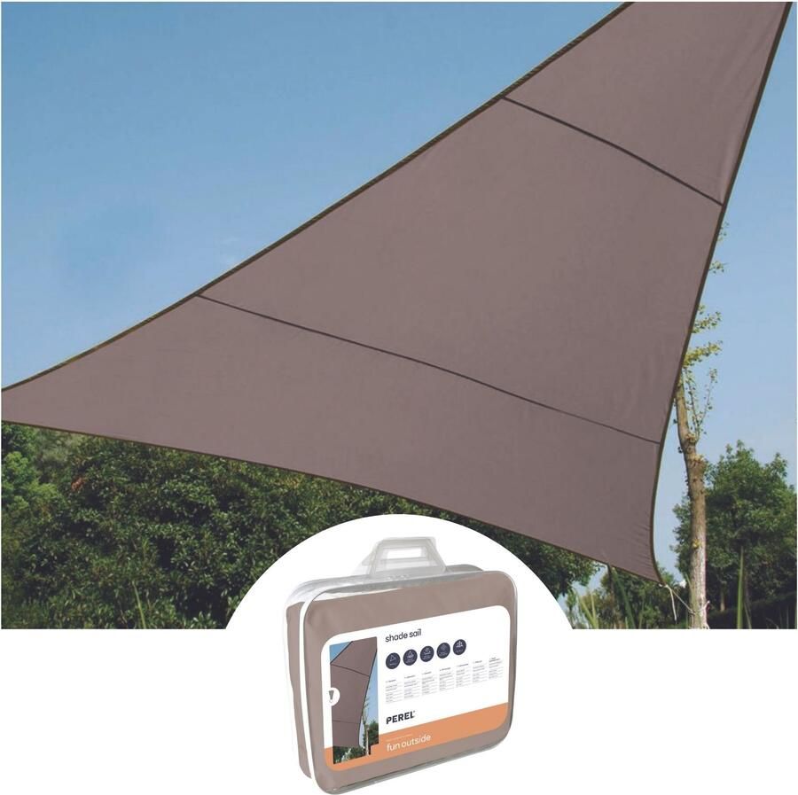 Velleman ZONNEZEIL DRIEHOEK 3.6 x 3.6 x 3.6 m KLEUR: TAUPE