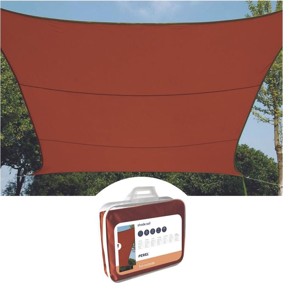 Velleman ZONNEZEIL VIERKANT 3.6 x 3.6 m KLEUR: TERRACOTTA