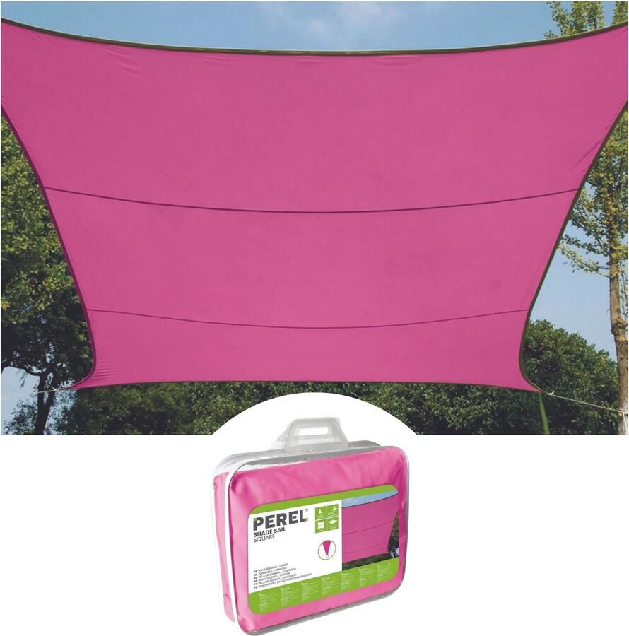 Velleman ZONNEZEIL VIERKANT 3.6 x 3.6 m KLEUR: FUCHSIA