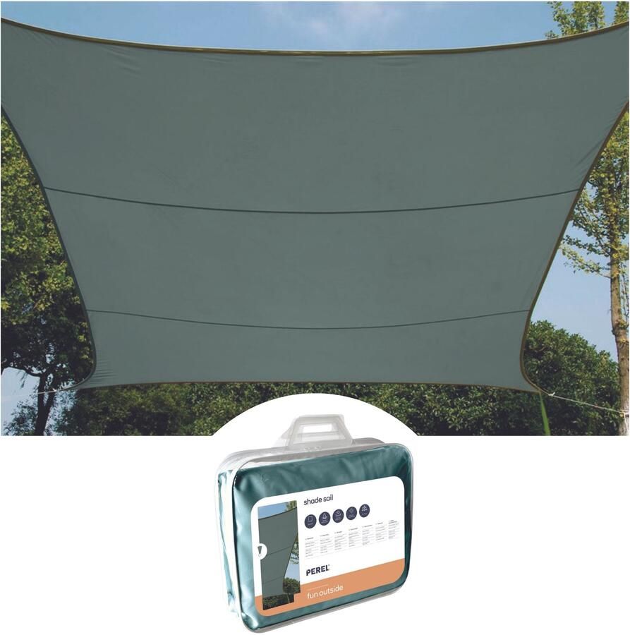 Velleman ZONNEZEIL VIERKANT 3.6 x 3.6 m KLEUR: GROENGRIJS