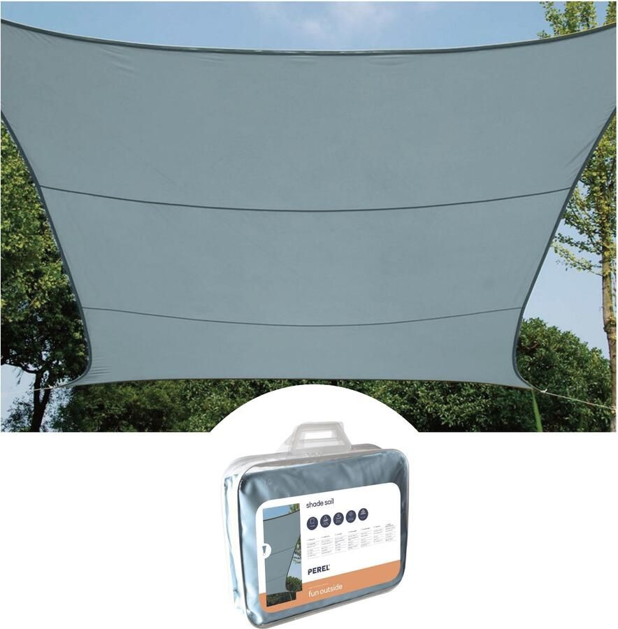 Velleman ZONNEZEIL VIERKANT 5 x 5 m KLEUR: LICHTGRIJS