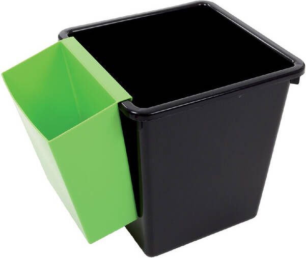 Vepa Bins Inzetbak voor vierkante tapse papierbak groen - Foto 1