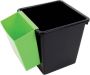 Vepa Bins Inzetbak voor vierkante tapse papierbak groen - Thumbnail 1