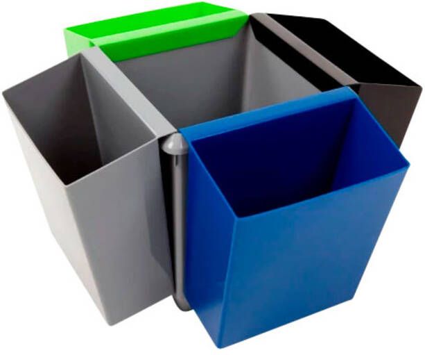 Vepa Bins Papierbak kunststof vierkant taps 27liter grijs - Foto 3