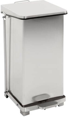 Vepa Bins Afvalbak pedaalemmer Industrieel 45 liter mat RVS