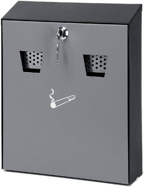 V-part wandasbak ft 8 x 26 x 32 cm grijs en zwart