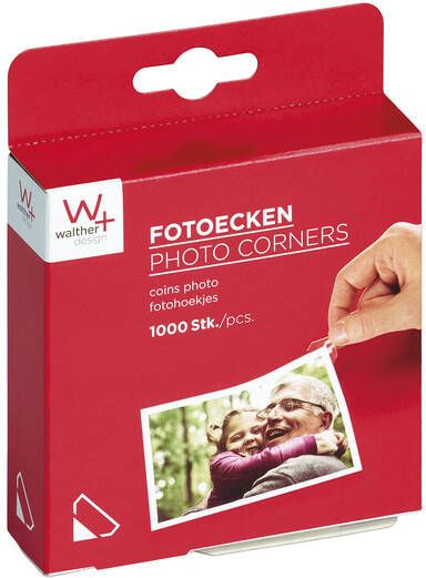 Walther design Fotohoeken 10x15mm transparant 1000 stuks