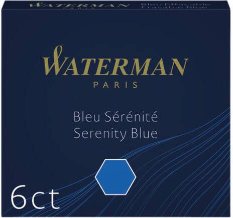 Waterman Inktpatroon internationaal Florida blauw pak Ã  6 stuks