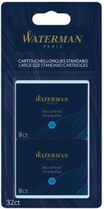 Waterman Inktpatroon internationaal Florida blauw blister 4x8 stuks