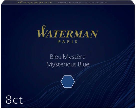 Waterman inktpatronen Standard blauw-zwart pak van 8 stuks