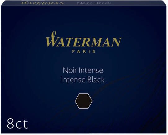 Waterman inktpatronen Standard zwart pak van 8 stuks